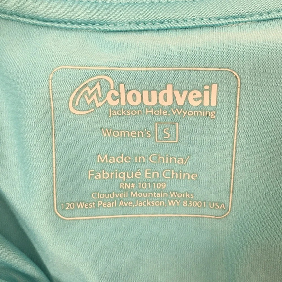Cloudveil Blue Quarter Zip Pullover Activewear Top - Picture 8 of 13